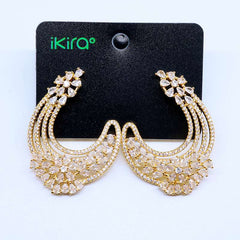 Radiant Crescent Gem Earrings