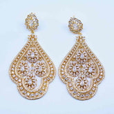 Regal Teardrop Crystal Statement Earrings