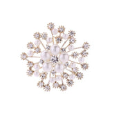 Sparkling Frost Flower Brooch