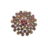 Vintage Blossom Multi-Hue Crystal Brooch