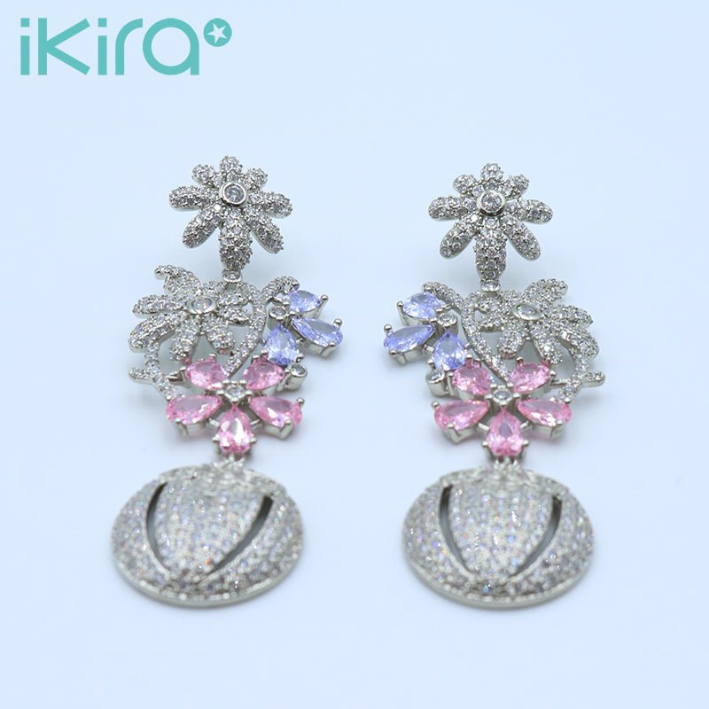 ikira_jewelry_earrings_butterfly_triple_flower_earrings_pink_1