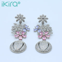 ikira_jewelry_earrings_butterfly_triple_flower_earrings_pink_1