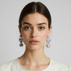 Butterfly Triple-Flower Earrings