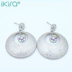 ikira_jewelry_earrings_colorful_disc_shaped_hoop_earrings_silver_1
