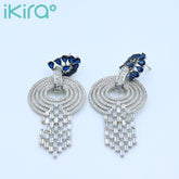 ikira_jewelry_earrings_elegant_sapphire_tassel_drop_earrings_blue_1