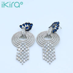 ikira_jewelry_earrings_elegant_sapphire_tassel_drop_earrings_blue_1