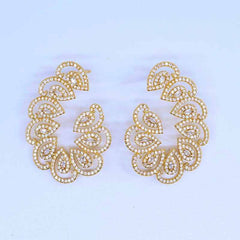 Water Drop-Shaped Wing Earrings