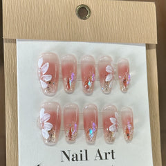 Ice Flower Aurora Diamond Nail Art