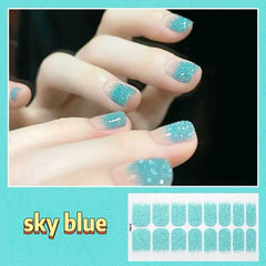 Flash Silver gradient nail patch