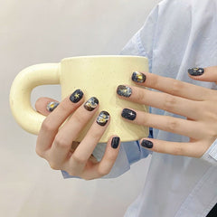 Hand drawn Starry Sky Nail Art