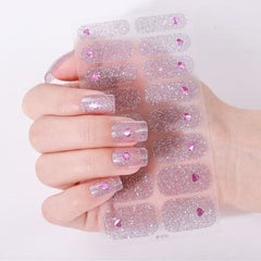 Little Fresh Purple Love Nail Art