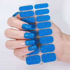 Oil film glitter green nail art