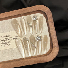 Slender pointed solid color series  nail art