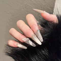 Slender pointed solid color series  nail art
