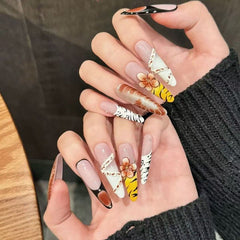 Slender sharp jumping color series nail art