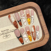 Slender sharp jumping color series nail art