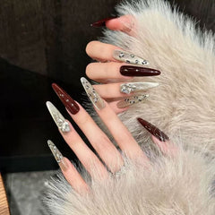 Slender sharp jumping color series nail art