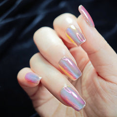 Nails Salon Acrylic Handmade, Press On Nails, 'GOOD TIME', Manicure, Medium Length, Square/Coffin Shape, Gel Glue Included