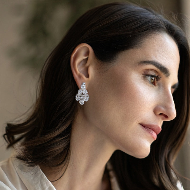 Crystal Bloom Chandelier Earrings