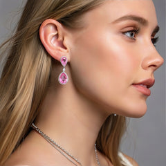 Glam Gemstone Drop Earrings
