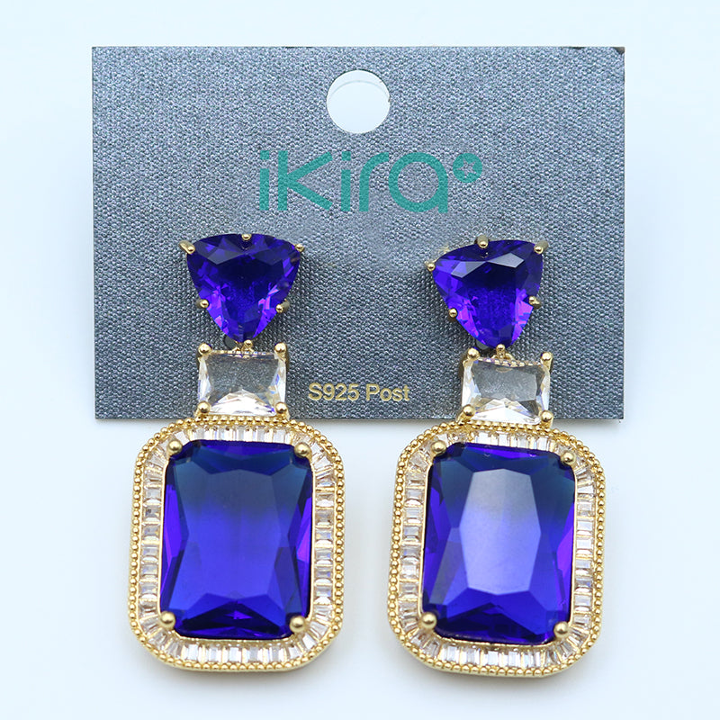 Glam Gemstone Drop Earrings