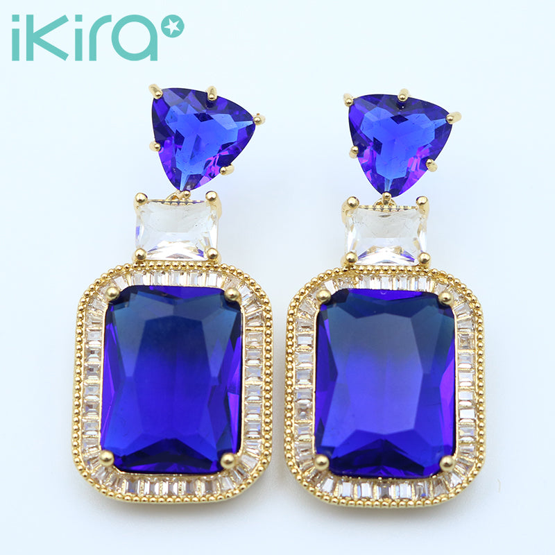 Glam Gemstone Drop Earrings