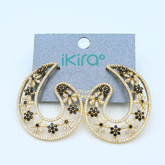 ikira_jewelry_earrings_black_and_gold_wing_stud_earrings_silver