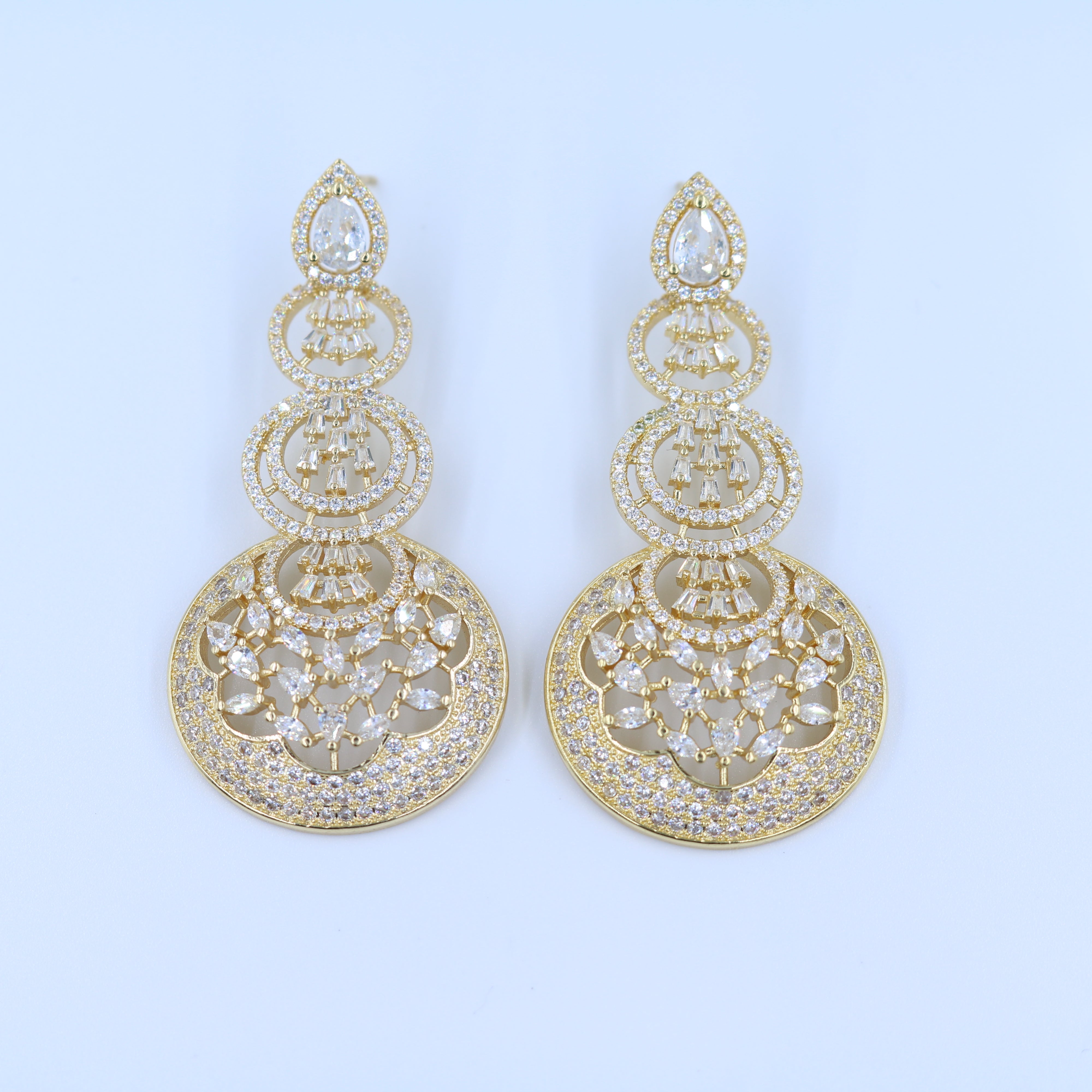 Regal Blossom Drop Earrings
