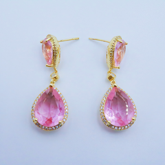 Glam Gemstone Drop Earrings