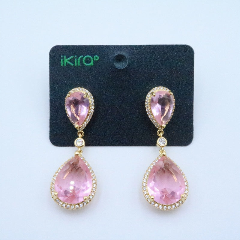 Glam Gemstone Drop Earrings