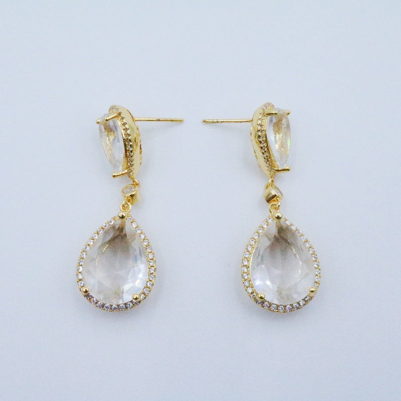 Glam Gemstone Drop Earrings