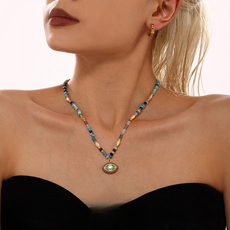 Devil's Eye Natural Stone Necklace