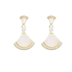 Elegant Fan-Shaped Drop Earrings