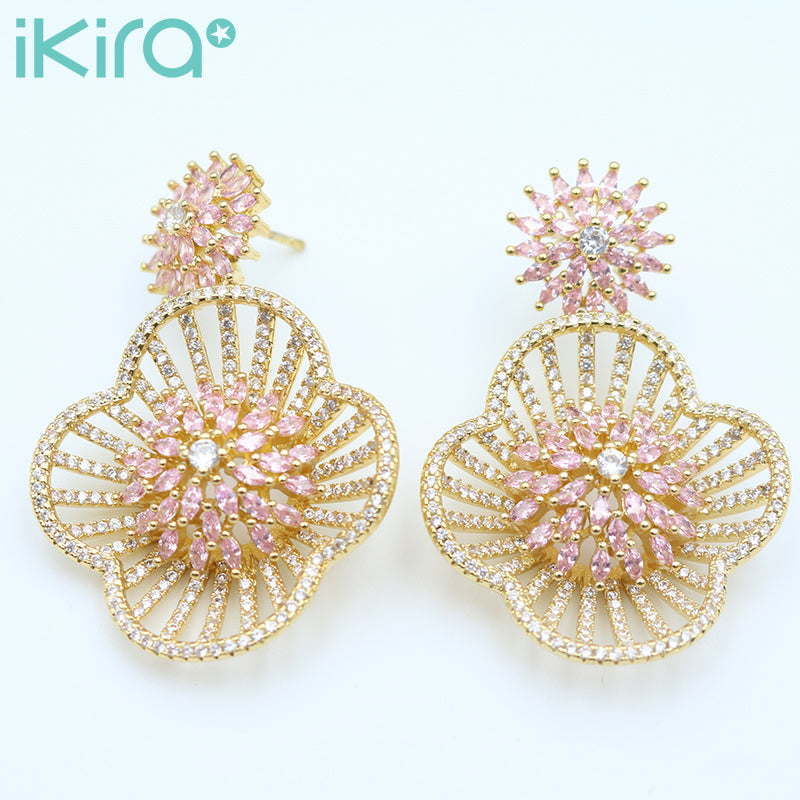 Sun Flower Drop Earrings