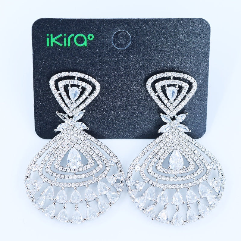 Silver and Pink Fish-Shaped Earrings