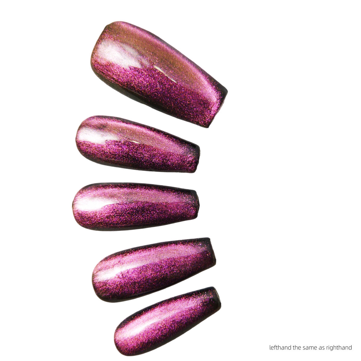 Nails Salon Acrylic Handmade, Press On Nails, 'TWILIGHT', Manicure, Long Length, Coffin Shape, Gel Glue Included