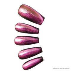 Nails Salon Acrylic Handmade, Press On Nails, 'TWILIGHT', Manicure, Long Length, Coffin Shape, Gel Glue Included