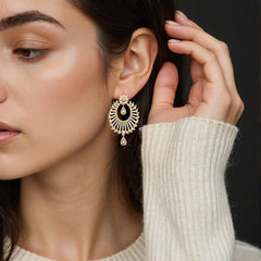 Radiant Fan Crystal Earrings