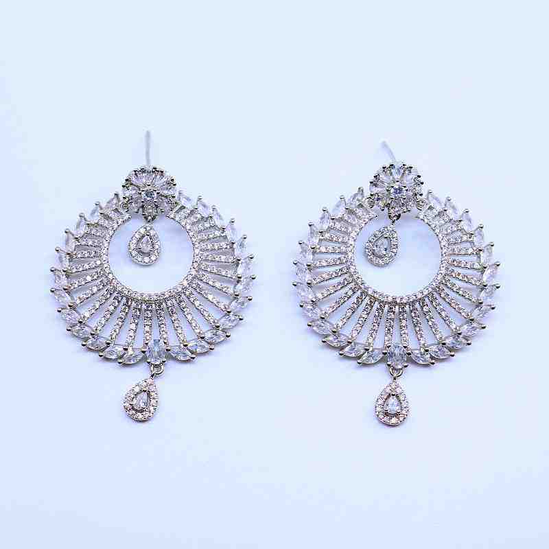 Radiant Fan Crystal Earrings Collection