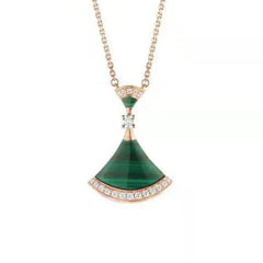 Fan shaped skirt necklace