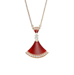 Fan shaped skirt necklace