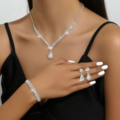 Water droplet diamond set of two pieces