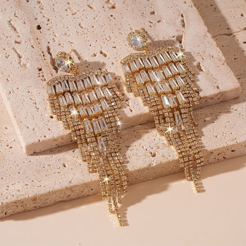 Cascading Starlight Chandelier Earrings