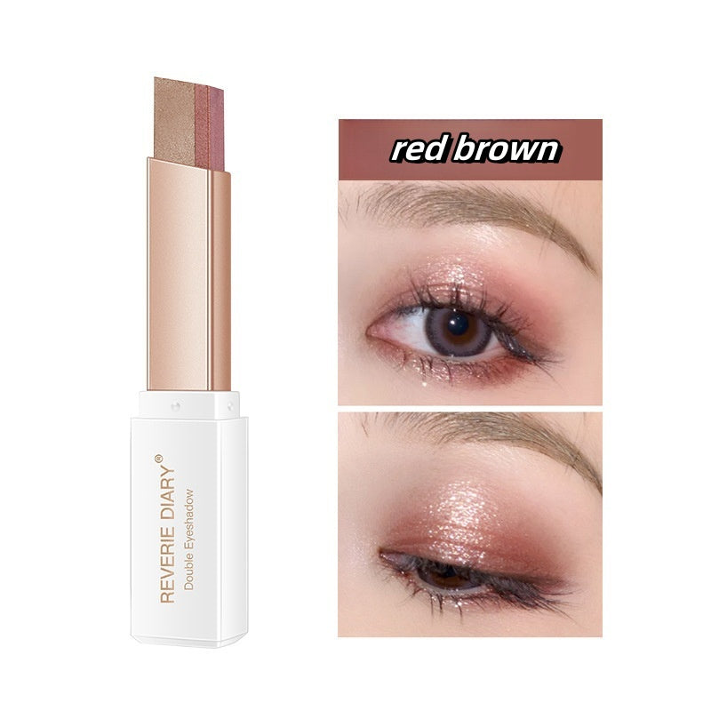 Rotating bi color gradient eye shadow stick