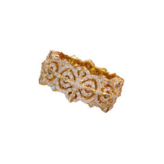 Micro inlaid cross ring