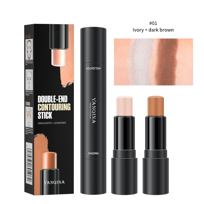 High gloss shadow dual-use grooming wand