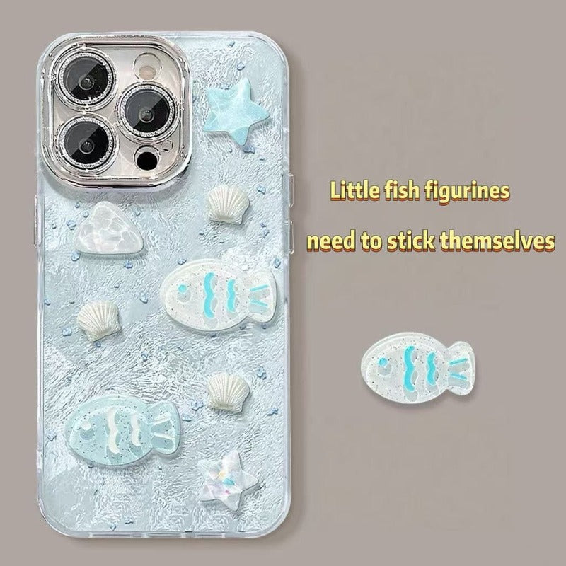 3D Shell Small Fish Apple Phone Case