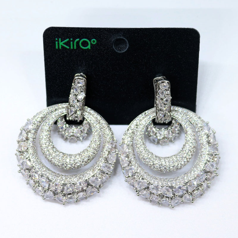 ikira earrings_Triple Halo Sparkle Earrings