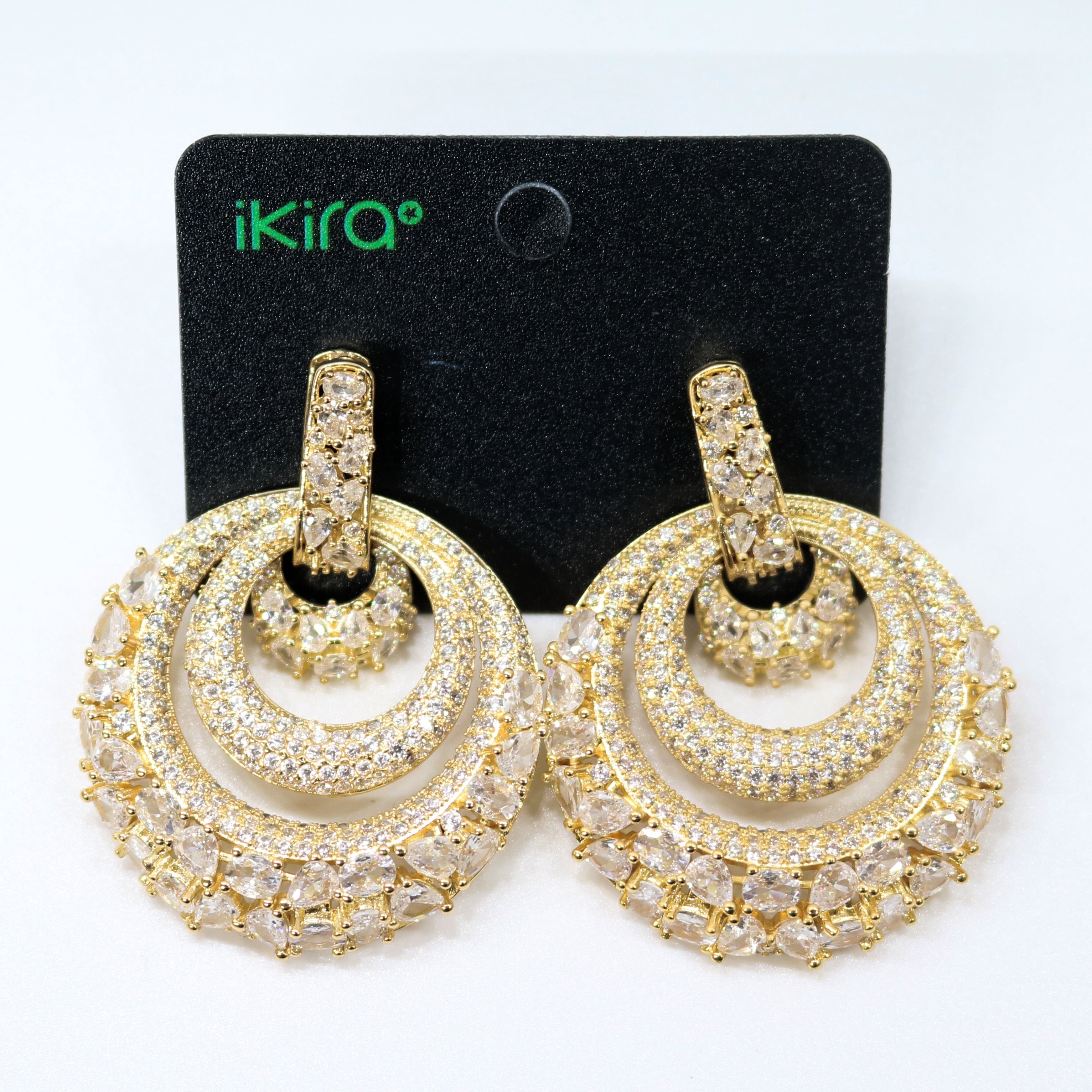 ikira earrings_Triple Halo Sparkle Earrings