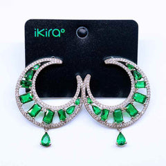 Crescent Teardrop Statement Earrings